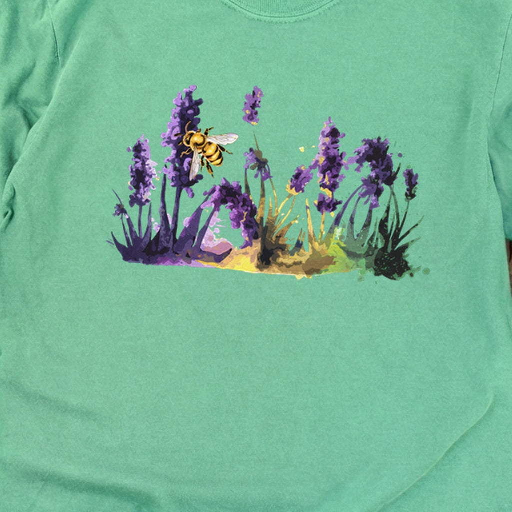 Watercolor Bee in a Meadow Cotton Long Sleeve