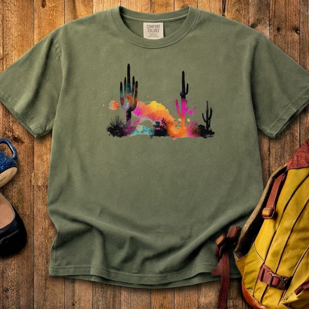 Watercolor Cactus Desert Cotton T-Shirt