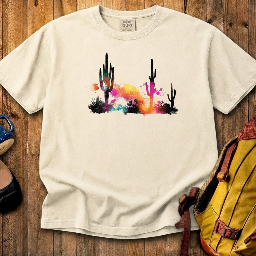 Watercolor Cactus Desert Cotton T-Shirt