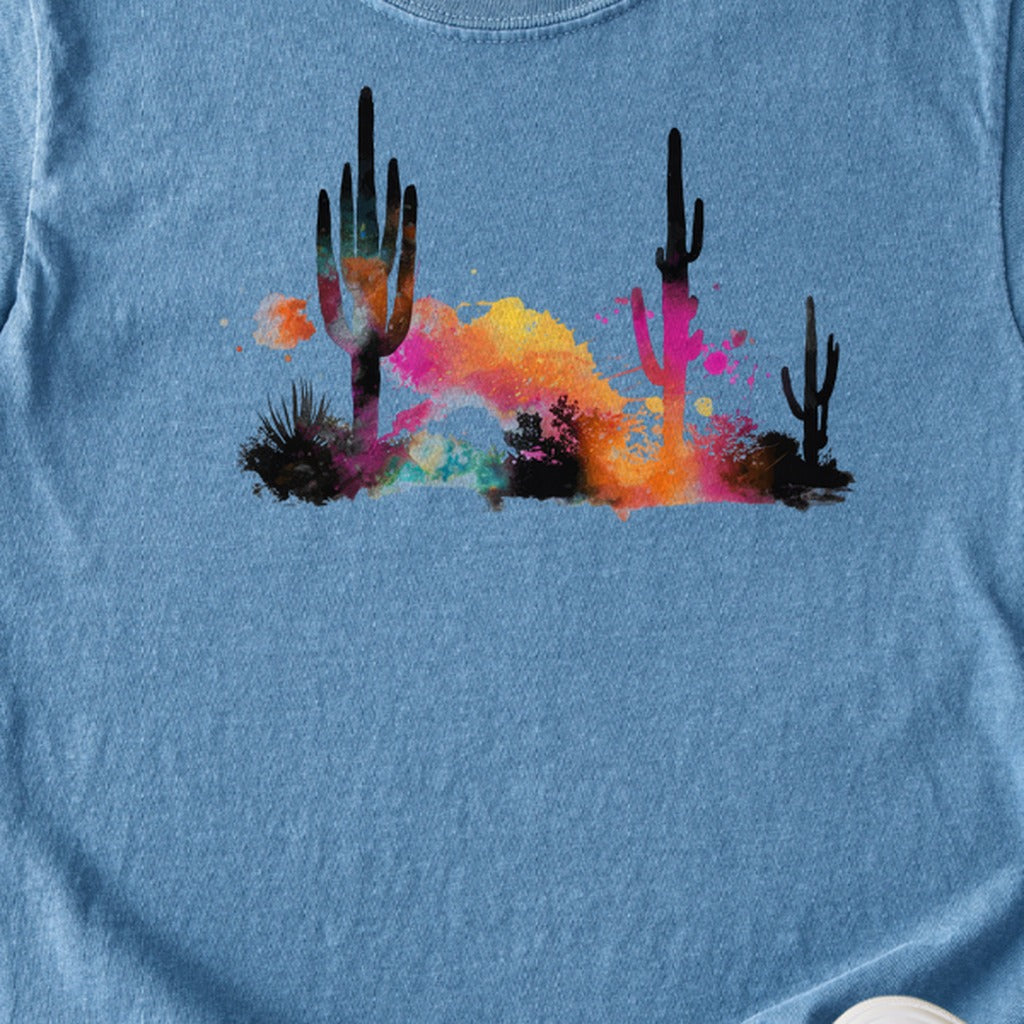 Watercolor Cactus Desert Kids Cotton T-Shirt