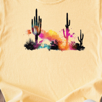Watercolor Cactus Desert Kids Cotton T-Shirt