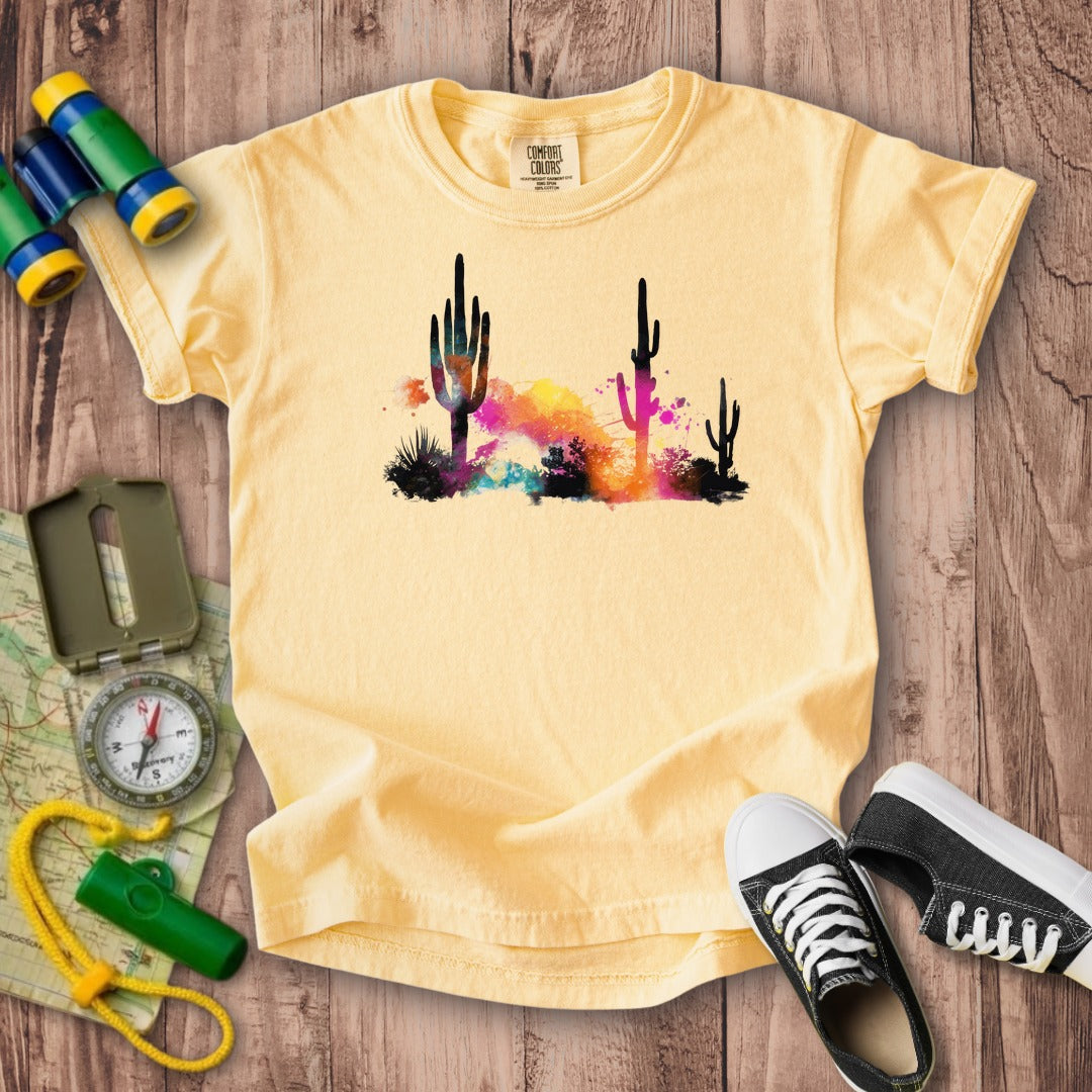 Watercolor Cactus Desert Kids Cotton T-Shirt