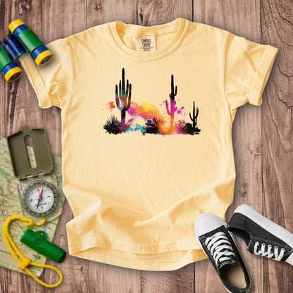 Watercolor Cactus Desert Kids Cotton T-Shirt