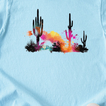 Watercolor Cactus Desert Kids Cotton T-Shirt