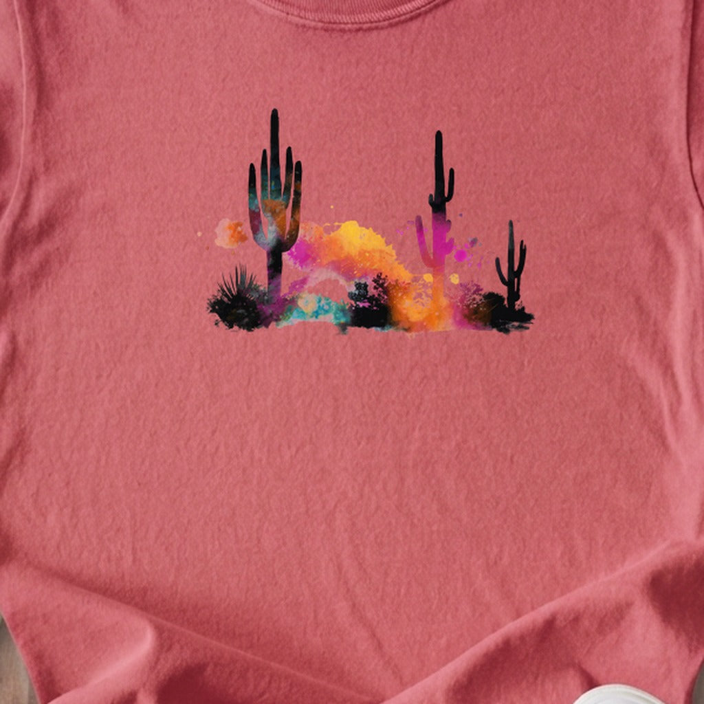 Watercolor Cactus Desert Kids Cotton T-Shirt