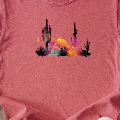Watercolor Cactus Desert Kids Cotton T-Shirt