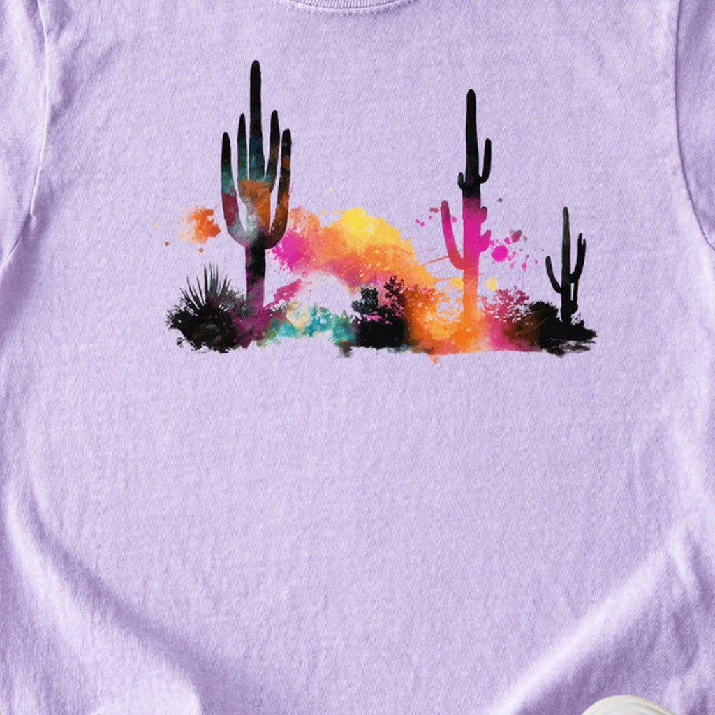 Watercolor Cactus Desert Kids Cotton T-Shirt