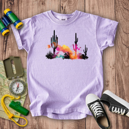 Watercolor Cactus Desert Kids Cotton T-Shirt