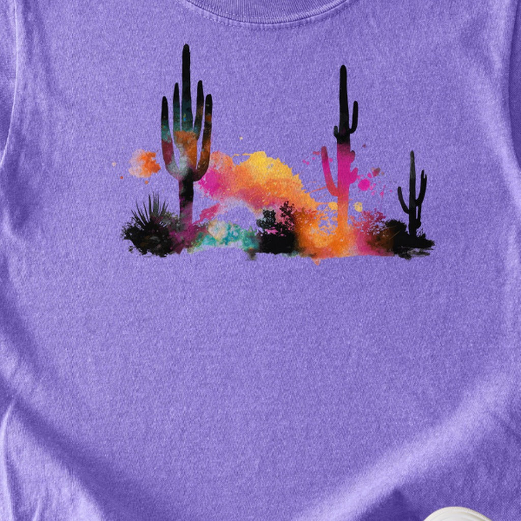 Watercolor Cactus Desert Kids Cotton T-Shirt