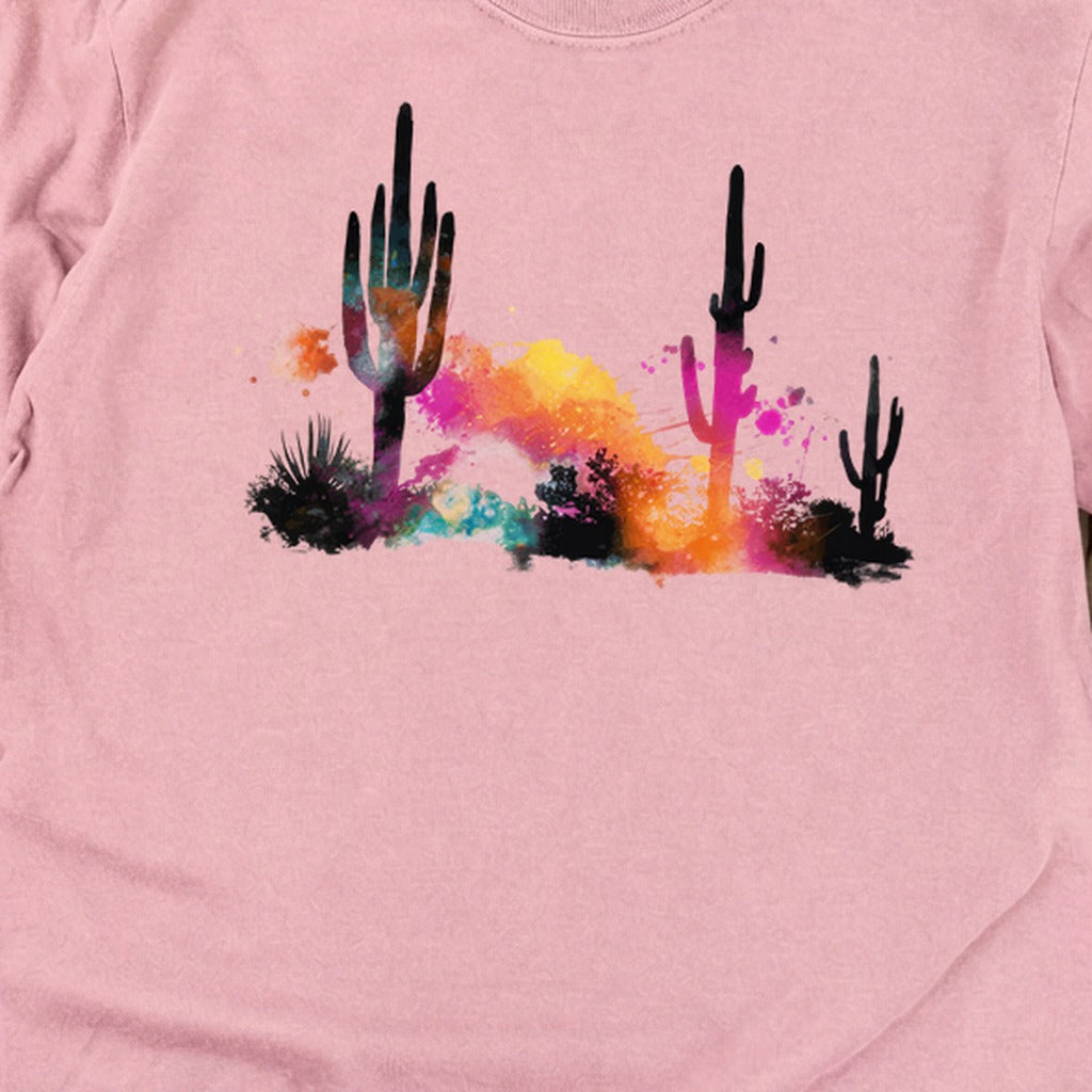 Watercolor Cactus Desert Cotton Long Sleeve