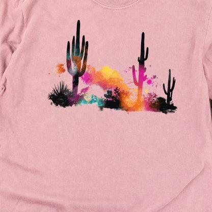 Watercolor Cactus Desert Cotton Long Sleeve
