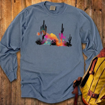 Watercolor Cactus Desert Cotton Long Sleeve