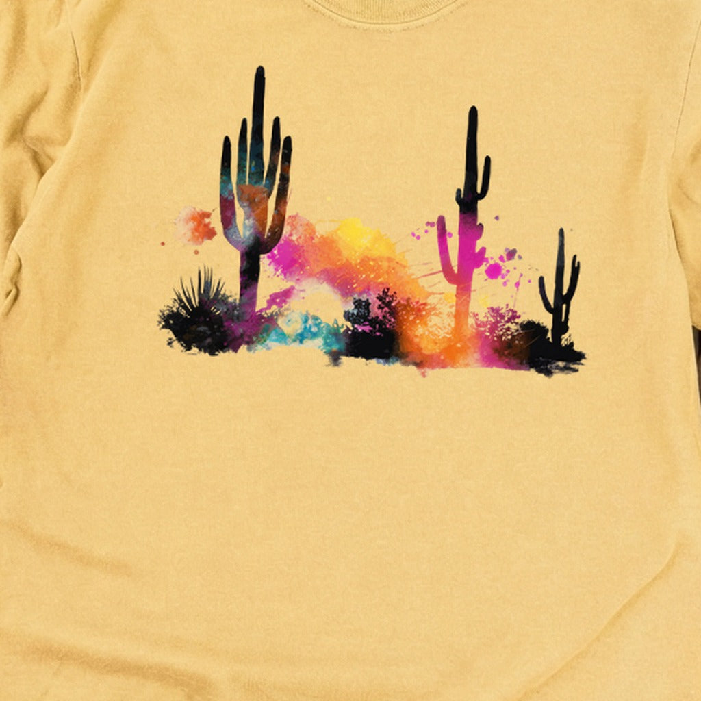 Watercolor Cactus Desert Cotton Long Sleeve