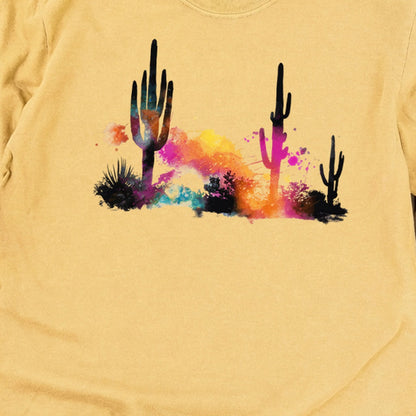 Watercolor Cactus Desert Cotton Long Sleeve