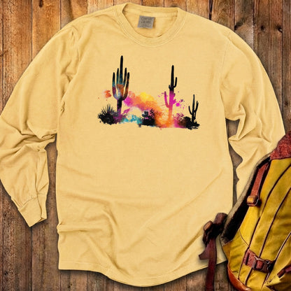 Watercolor Cactus Desert Cotton Long Sleeve