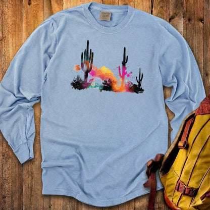 Watercolor Cactus Desert Cotton Long Sleeve
