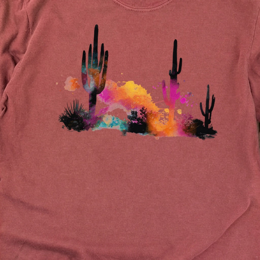 Watercolor Cactus Desert Cotton Long Sleeve