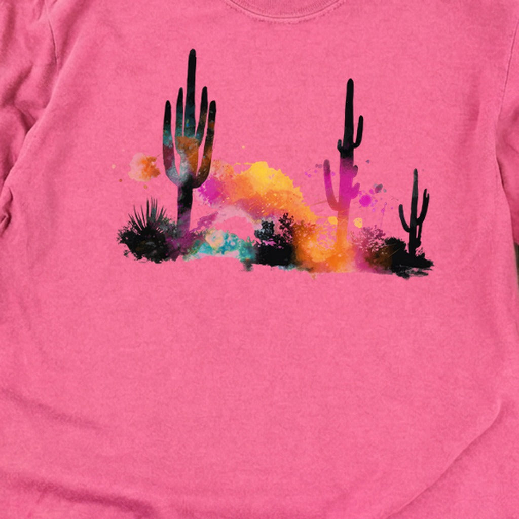 Watercolor Cactus Desert Cotton Long Sleeve