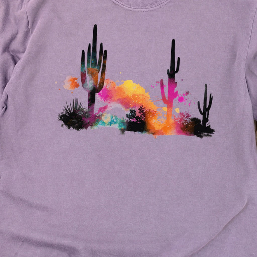 Watercolor Cactus Desert Cotton Long Sleeve