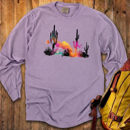 Watercolor Cactus Desert Cotton Long Sleeve