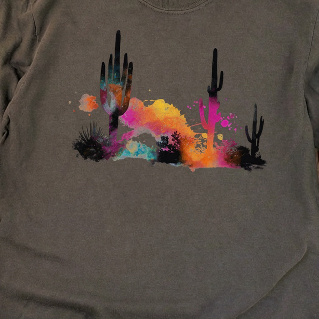 Watercolor Cactus Desert Cotton Long Sleeve