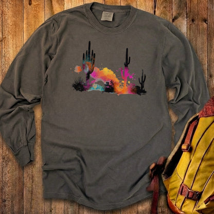 Watercolor Cactus Desert Cotton Long Sleeve