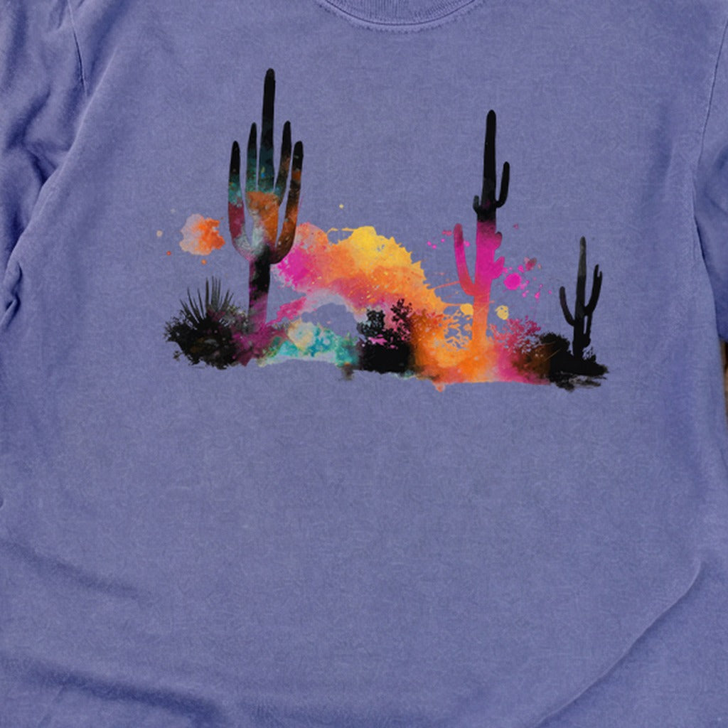 Watercolor Cactus Desert Cotton Long Sleeve