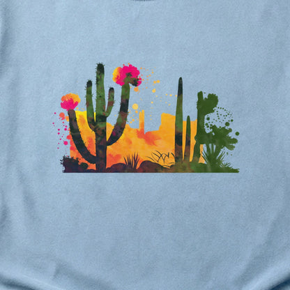 Watercolor Desert Scene Cotton T-Shirt