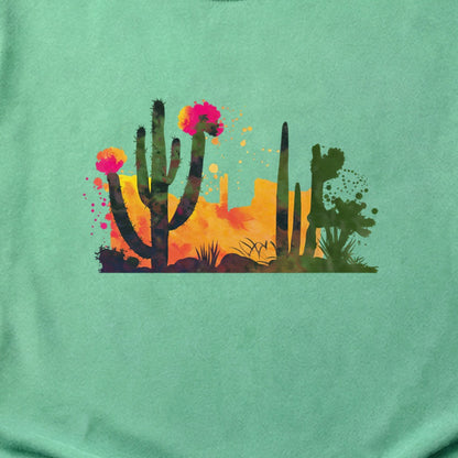 Watercolor Desert Scene Cotton T-Shirt