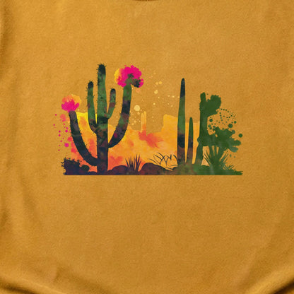 Watercolor Desert Scene Cotton T-Shirt