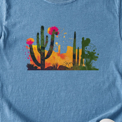 Watercolor Desert Scene Kids Cotton T-Shirt