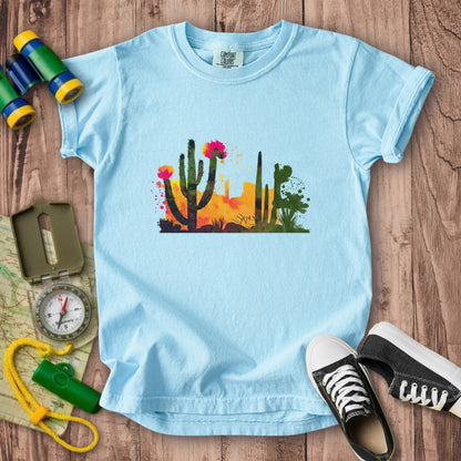 Watercolor Desert Scene Kids Cotton T-Shirt