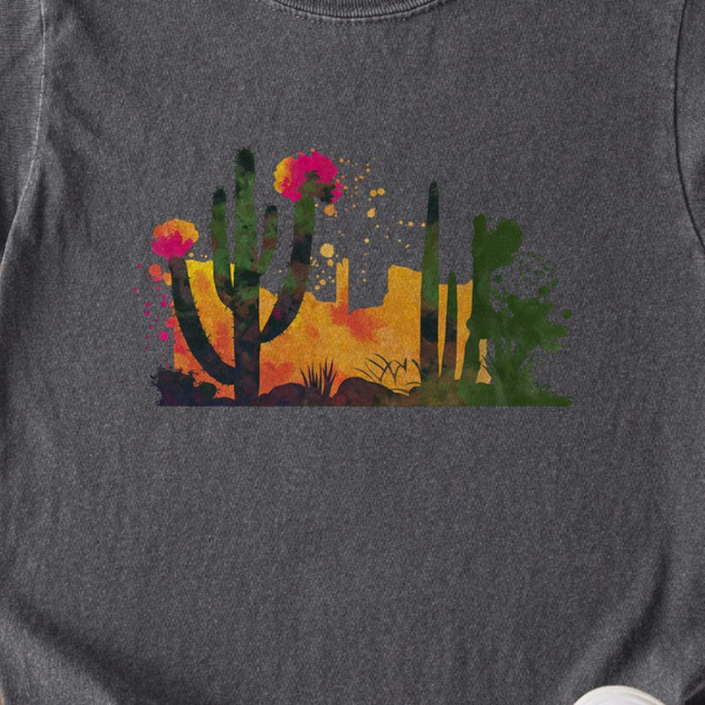 Watercolor Desert Scene Kids Cotton T-Shirt