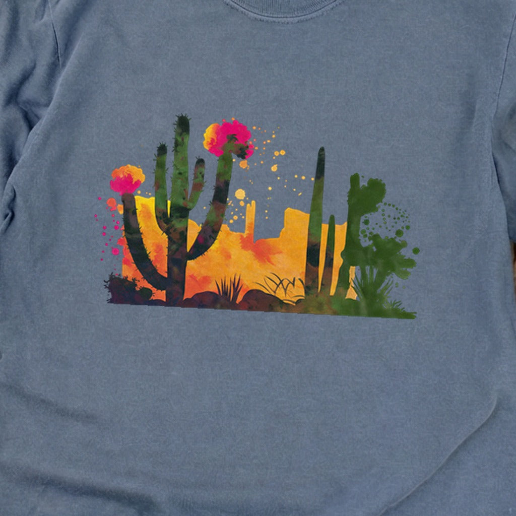Watercolor Desert Scene Cotton Long Sleeve