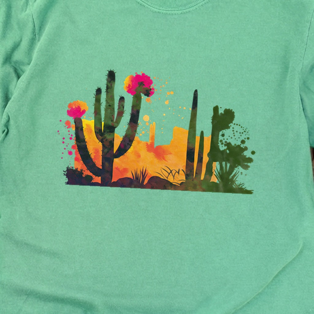 Watercolor Desert Scene Cotton Long Sleeve