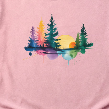 Watercolor Forest Cotton T-Shirt