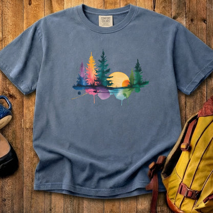 Watercolor Forest Cotton T-Shirt
