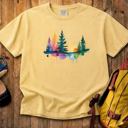 Watercolor Forest Cotton T-Shirt