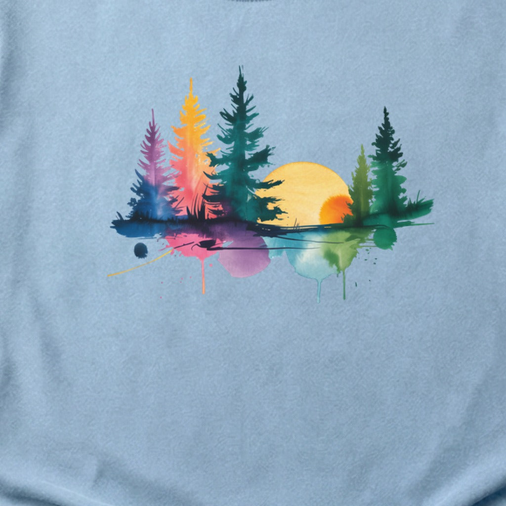 Watercolor Forest Cotton T-Shirt
