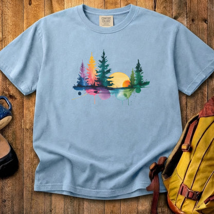 Watercolor Forest Cotton T-Shirt