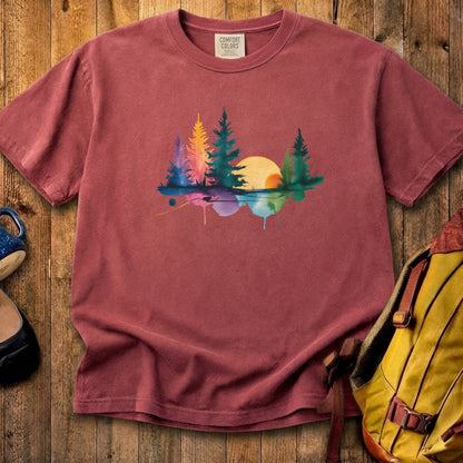 Watercolor Forest Cotton T-Shirt