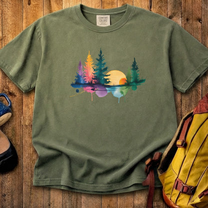 Watercolor Forest Cotton T-Shirt