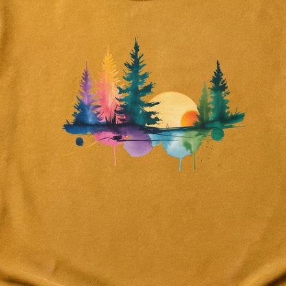 Watercolor Forest Cotton T-Shirt