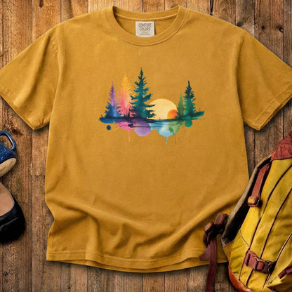 Watercolor Forest Cotton T-Shirt