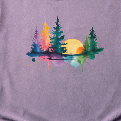 Watercolor Forest Cotton T-Shirt