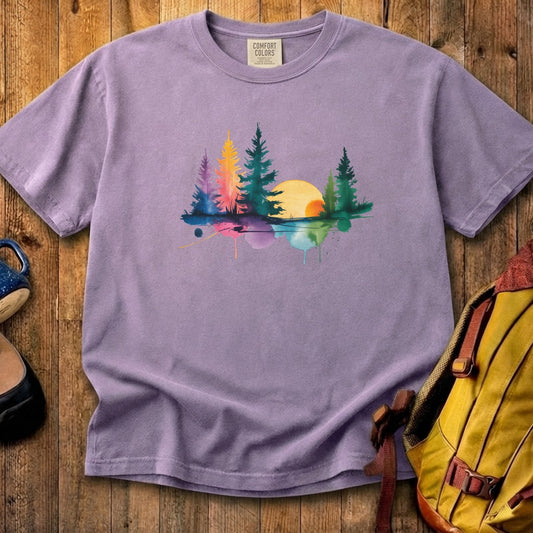 Watercolor Forest Cotton T-Shirt