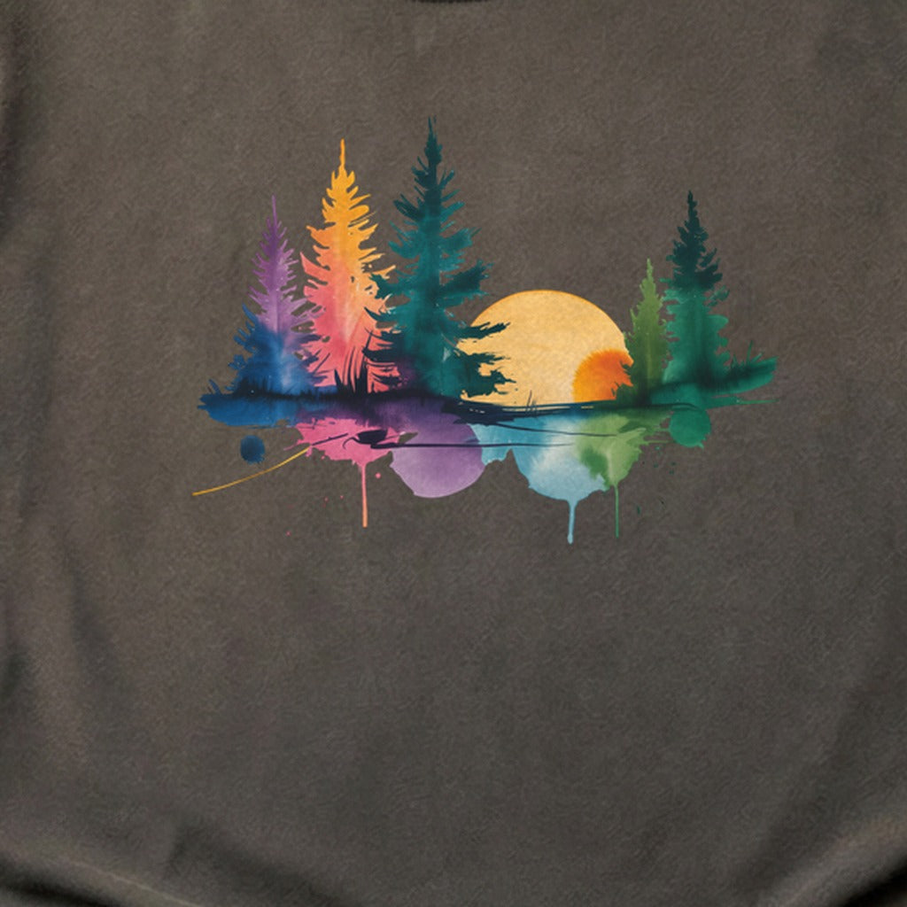 Watercolor Forest Cotton T-Shirt