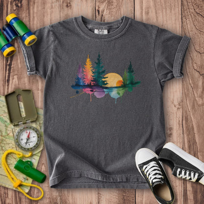 Watercolor Forest Kids Cotton T-Shirt