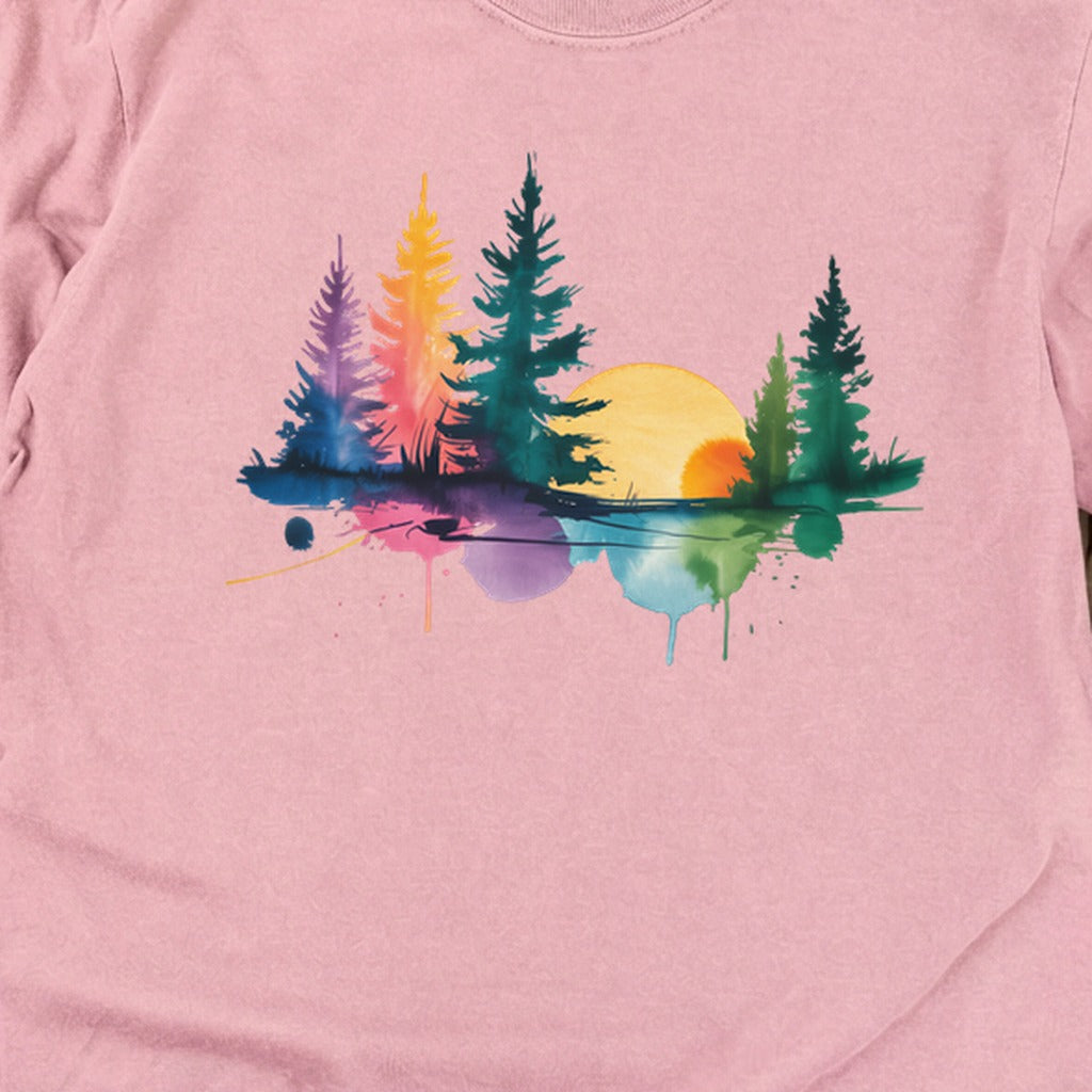 Watercolor Forest Cotton Long Sleeve