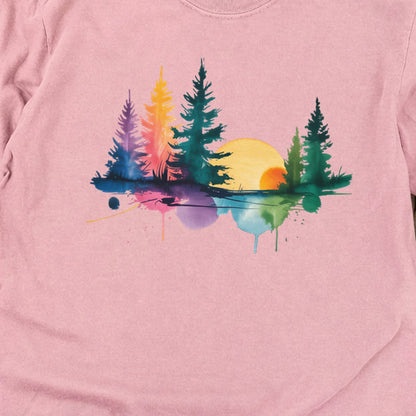 Watercolor Forest Cotton Long Sleeve